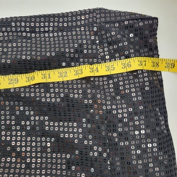 New York & Company Women's Black Full Sequins Sheath Cocktail Dress Sz 8 - Picture 13 of 13